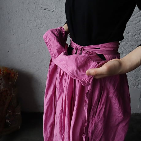 Tabrik gathered skirt (botanical dye pink)