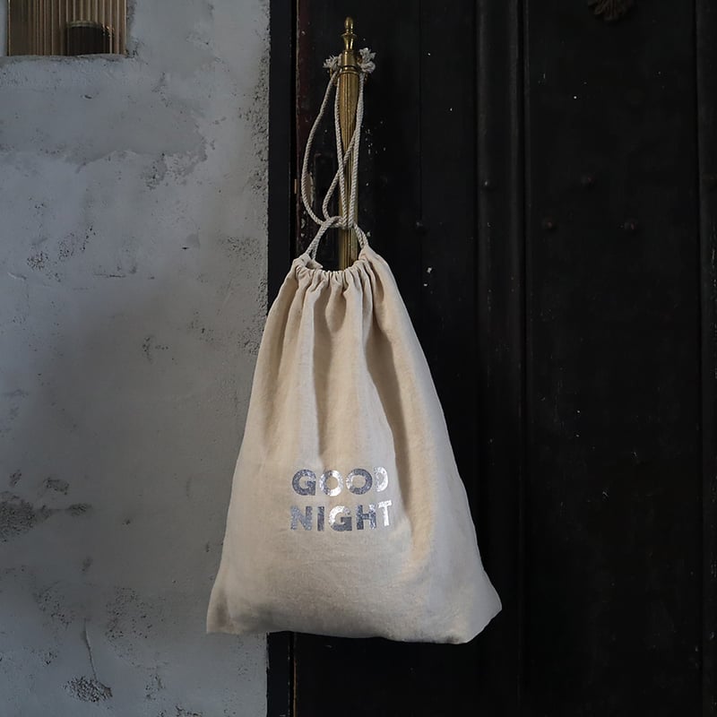 R&D.M.Co- hemp pajamas bag (silver/blue/red) |