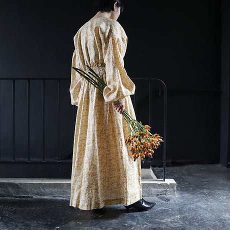 NOTA sicily dress (flower print mustard)