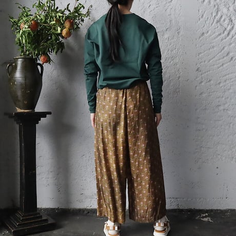 TOWAVASE sarasa silk pants Louis (camel)