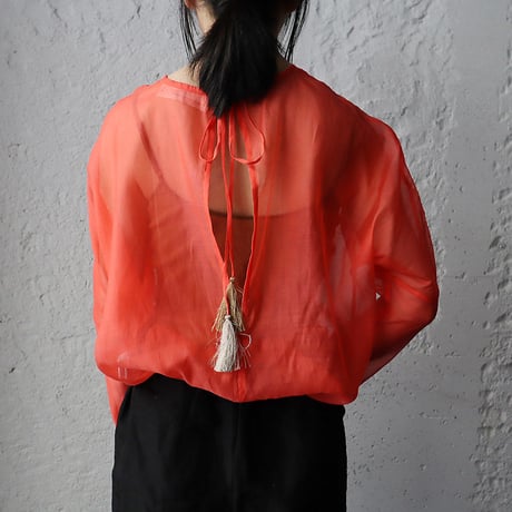 Tabrik  organdy  pullover (coral)