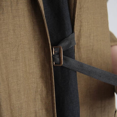 Tabrik coating linen coat khaki