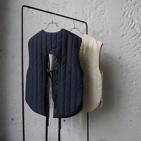 ànuke backopen stripe vest (navy)