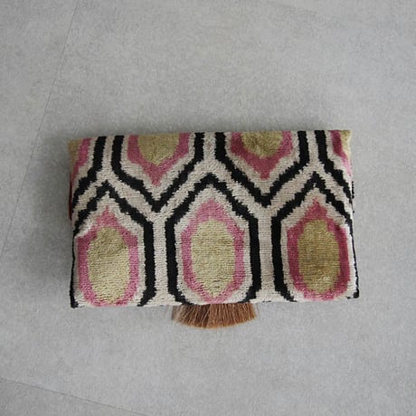 silk velvet clutch bag pink