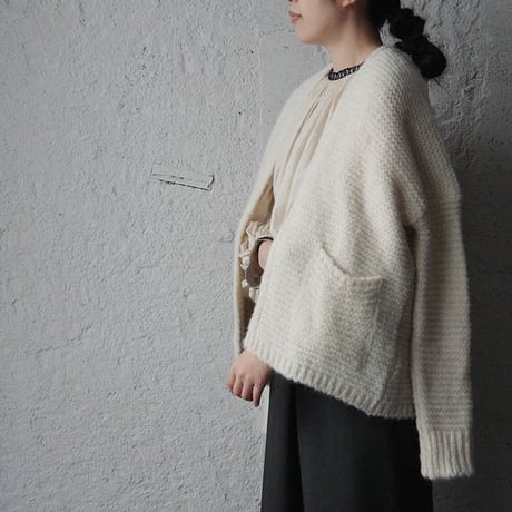 MAISON ANJE knit cardigan offwhite