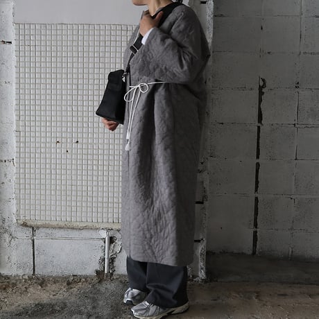 TOWAVASE khadi cotton quilt robe (gray)