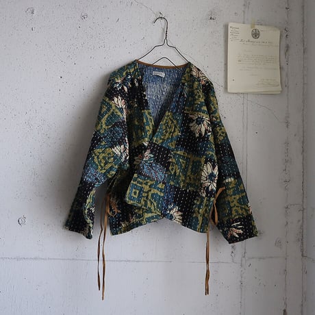 saruche gudri short jacket (green mix)