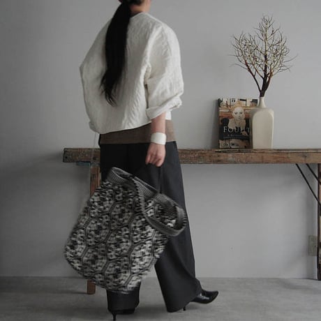 TOWAVASE linen quilt jacket  (white)