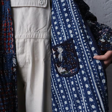 saruche gudri long jacket (blue mix)