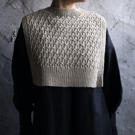 chiihao x nii-B  rambouillet vest (beige)