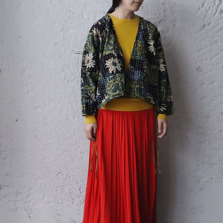 saruche gudri short jacket (green mix)