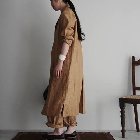 Tabrik coating linen coat beige