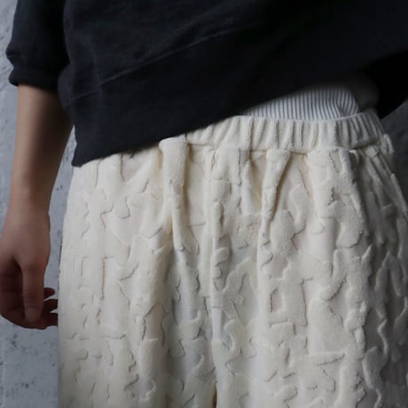 ànuke jacquard rough pants (ivory)