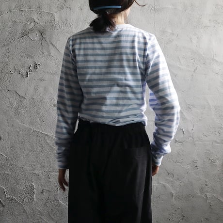 R&D.M.Co- gauze bouder L/T shirt(gray/sax/pink)