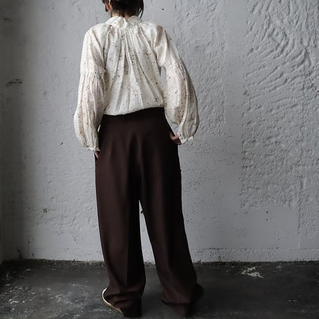 Tabrik 2way blouse (logwood/natural)