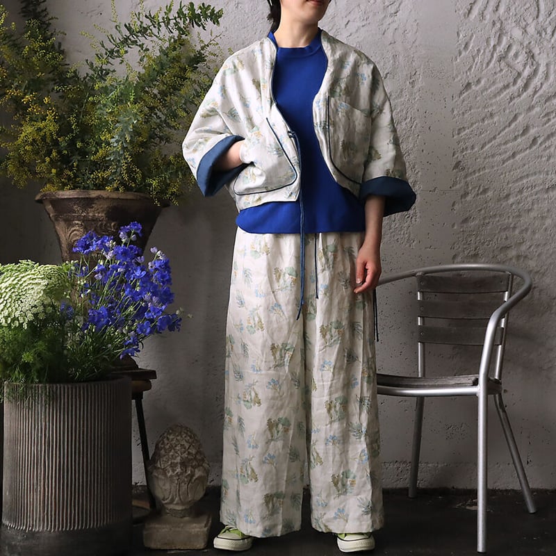 TOWAVASE Frais linen pants (multi) | nii-B | WE