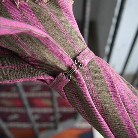 Tabrik parasol  khaki x pink stripe