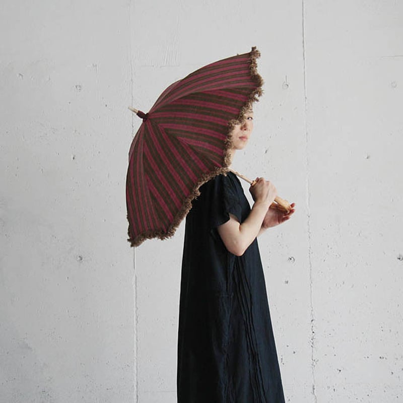 Tabrik parasol khaki x pink stripe | nii-B | W...