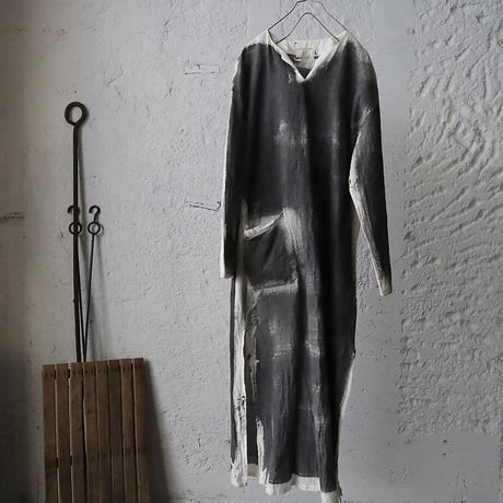 Funatabi atelier kurta dress (Sumi dye)