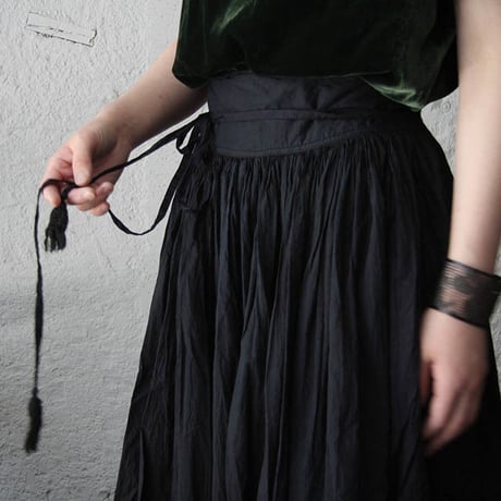 Tabrik gathered skirt (doro-aizome)