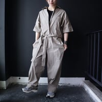 【Tabrik(タブリク)】リネンパフブラウス(泥染) Tabrik linen puff blouse (zakuro-logewood) | ni