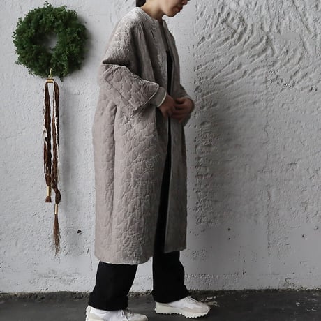 TOWAVASE  velvet quilt robe  (gray)