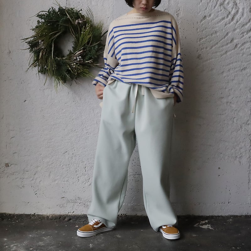 トップス TOWAVASE Basque pullover (ivory x blue) TOWAVASE Basque pullover (ivory x blue)
