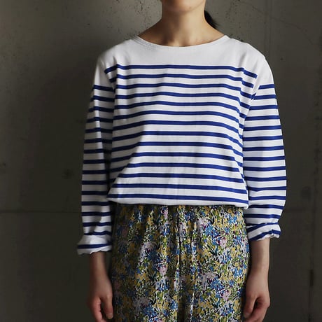 france navy type  border long sleeve shirt