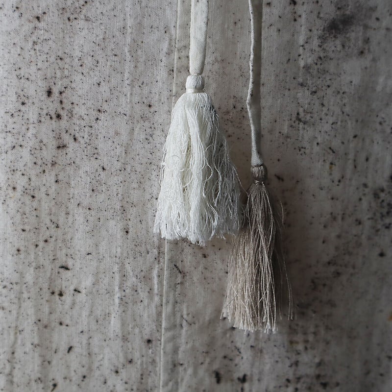 Tabrik linen tassel dress (logewood) | nii-B |