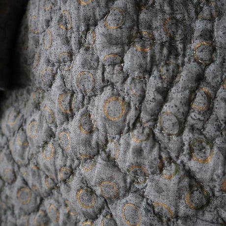 TOWAVASE cotton quilt robe (gray x goldprint)