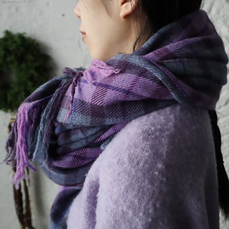 R&D.M.Co-  wool blanket  (purple x blue)
