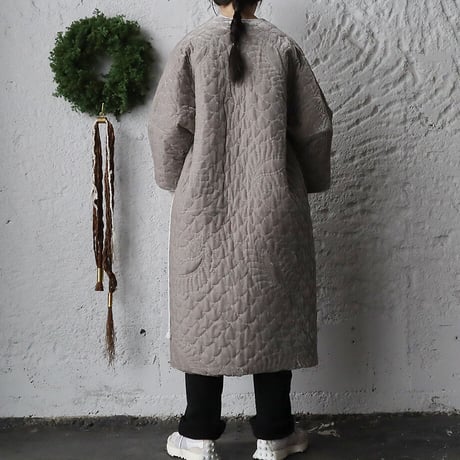 TOWAVASE  velvet quilt robe  (gray)