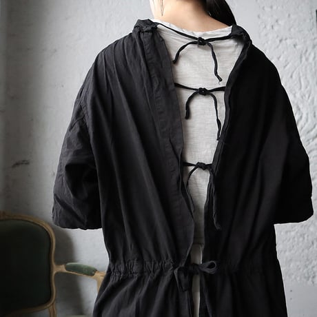 hospital surgical gown short sleeve (black)