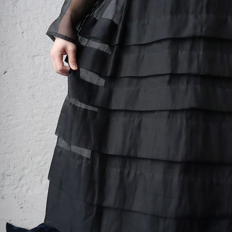 Tabrik  organdy dress (black)