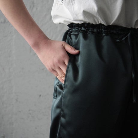 NOTA  satin pants (dark green)