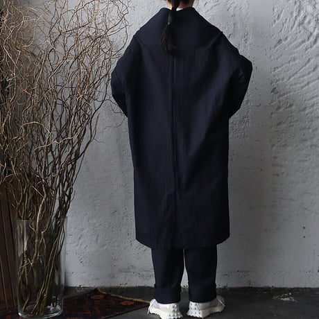 .less cotton jacket coat (navy stripe)