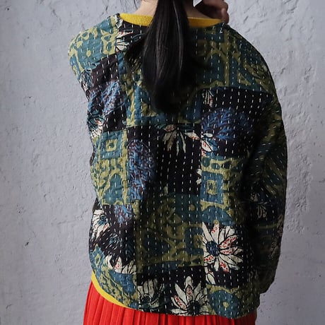 saruche gudri short jacket (green mix)