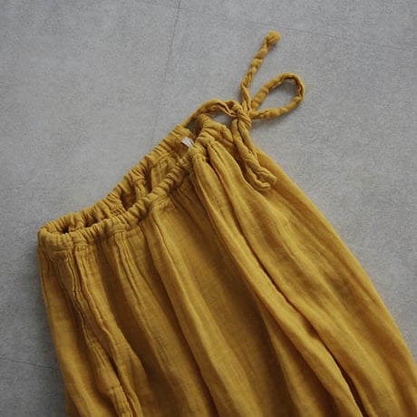 organic cotton long skirt  yellow