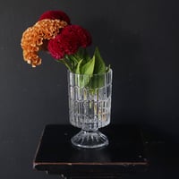 cutting glass flower vase (rectangle)