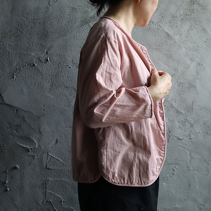 R&D.M.Co- GARMENT DYE trimming jacket (pink) |