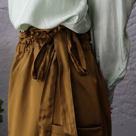 Tabrik cotton silk satin pants (bronze)