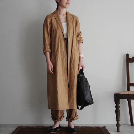 Tabrik coating linen coat beige