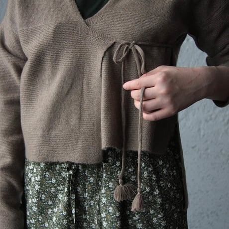 TOWAVASE Pétit dejeuner pullover cardigan (mocha)