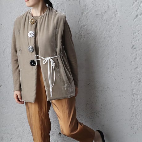 TOWAVASE La zabu vest jacket (gray)
