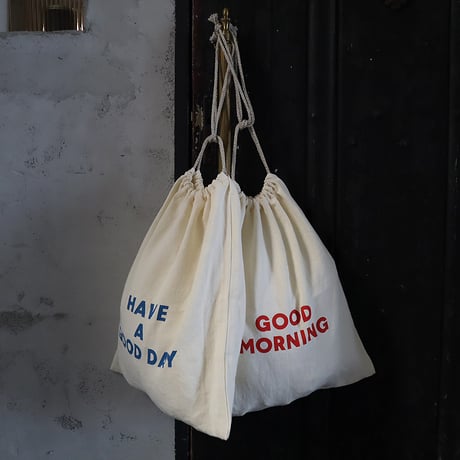 R&D.M.Co- hemp pajamas bag (silver/blue/red)