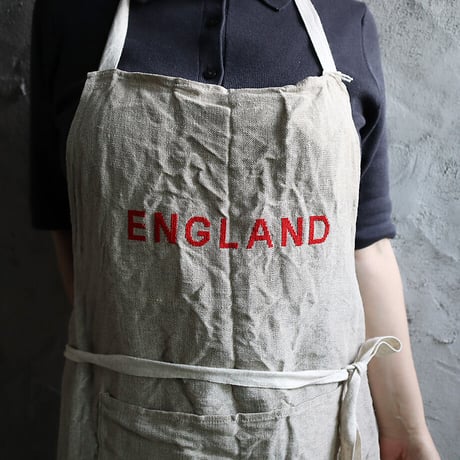 R&D.M.Co-  linen apron (ENGLAND)