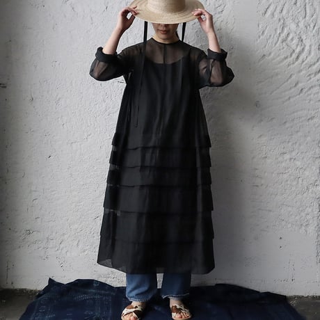 Tabrik  organdy dress (black)