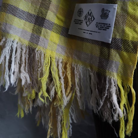 R&D.M.Co-  wool blanket  (yellow/peacock blue)