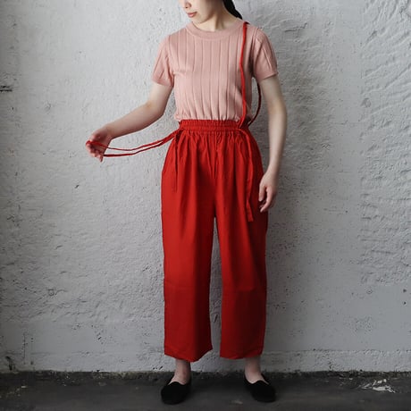 saruche long ribbon pants (red)