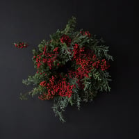 christmas wreath (red viburnum)